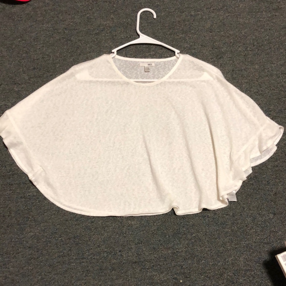 White lightweight sheer Society Amuse Women’s Top